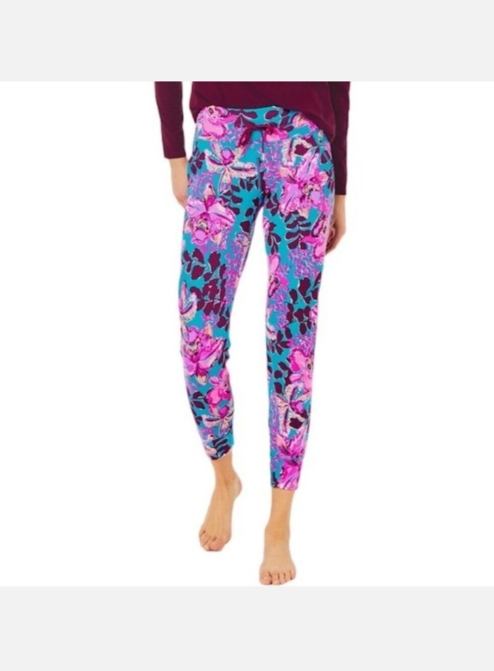 Lilly Pulitzer Island Mid-Rise Jogger Orchid You Not UPF 50+ XS